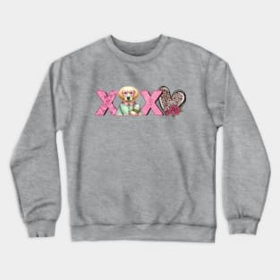 Valentines Day Dog Design, Golden Retriever Love Shirt xoxo, Gift ideas Crewneck Sweatshirt